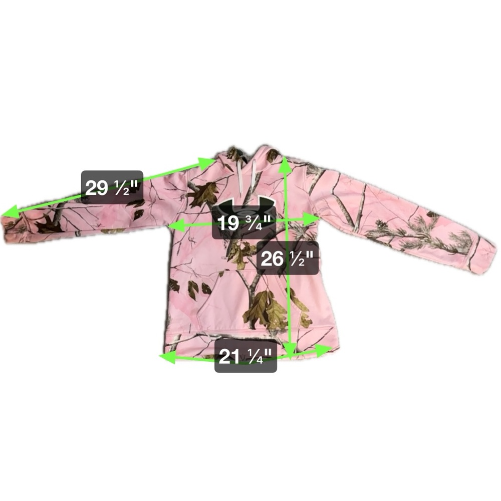 Under Armour Pink and Green Camo Hoodie - Picture 8 of 8
